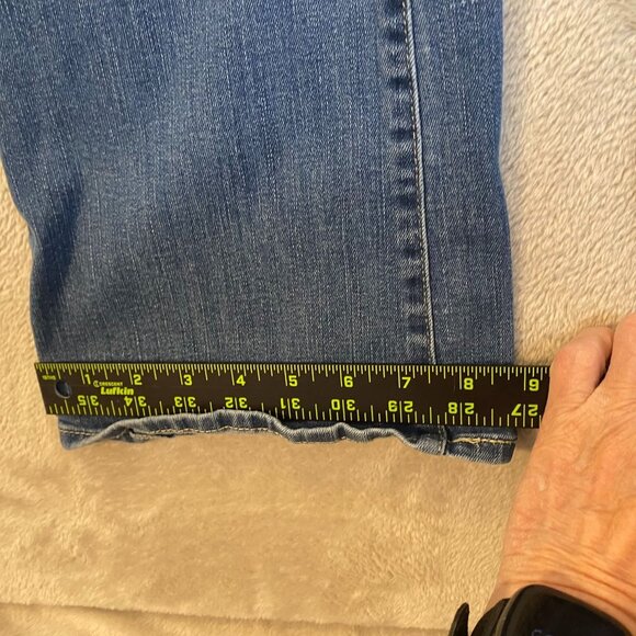 Signature By Levi Womans Jeans 18M 34x32 Mid-Rise Bootcut Hem Frayed - Picture 4 of 14